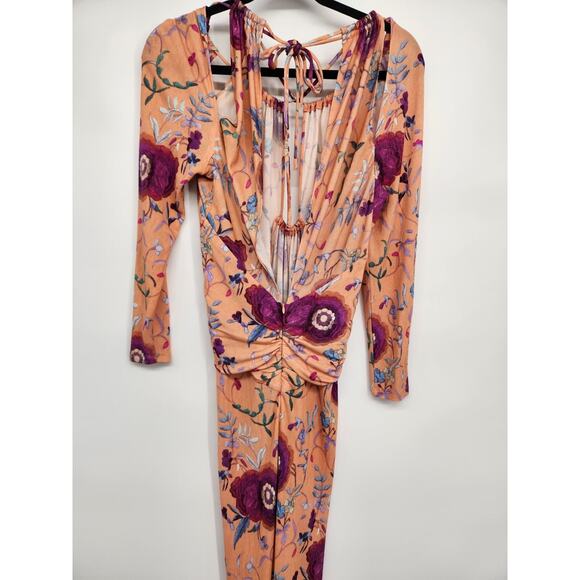 Isabel Marant Jadessi Floral-Print Strappy Cutout Midi Dress Sz 42 US 10 #1H504 - Picture 7 of 13